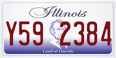 IL license plate Y592384