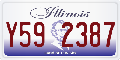 IL license plate Y592387