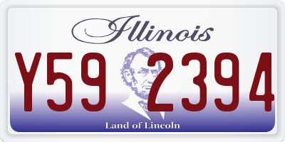IL license plate Y592394