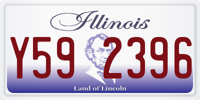 IL license plate Y592396