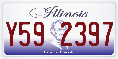 IL license plate Y592397