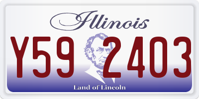 IL license plate Y592403