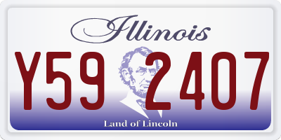 IL license plate Y592407