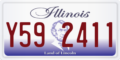 IL license plate Y592411