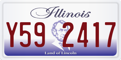 IL license plate Y592417