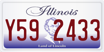IL license plate Y592433