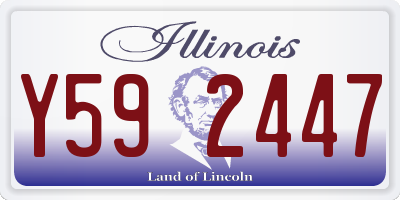 IL license plate Y592447