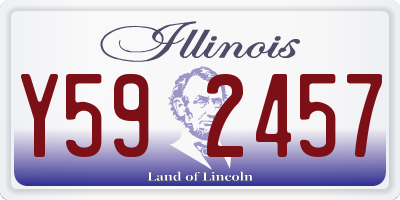 IL license plate Y592457