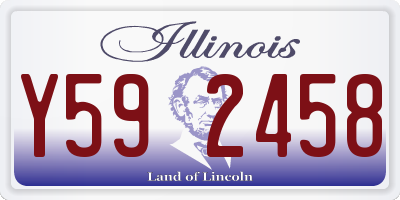 IL license plate Y592458