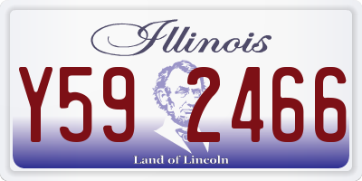 IL license plate Y592466