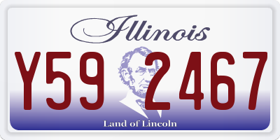 IL license plate Y592467