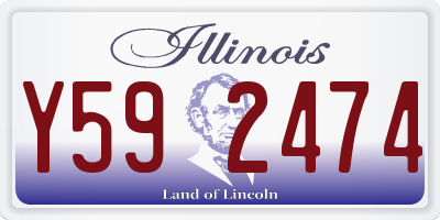 IL license plate Y592474