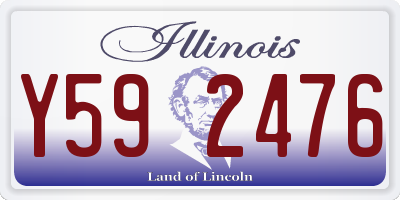 IL license plate Y592476