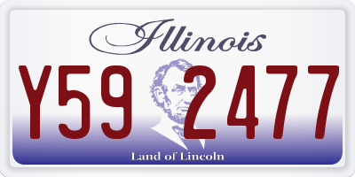 IL license plate Y592477
