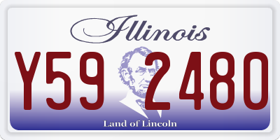 IL license plate Y592480