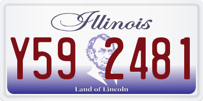 IL license plate Y592481