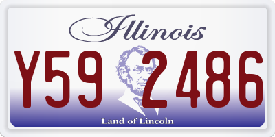 IL license plate Y592486
