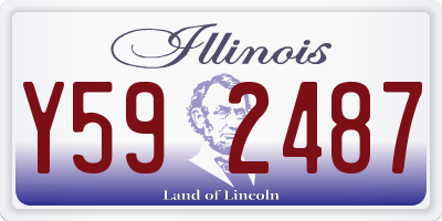 IL license plate Y592487