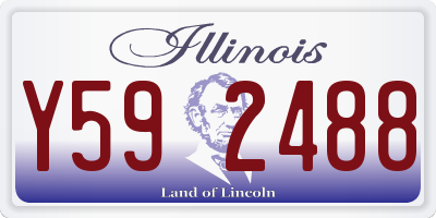 IL license plate Y592488
