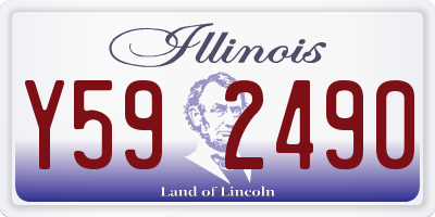 IL license plate Y592490