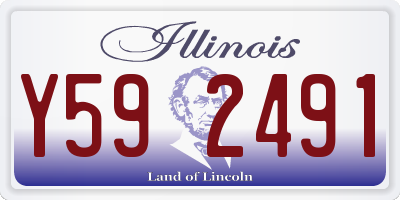 IL license plate Y592491