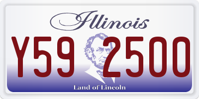 IL license plate Y592500