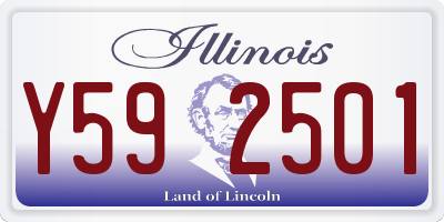 IL license plate Y592501
