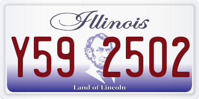 IL license plate Y592502