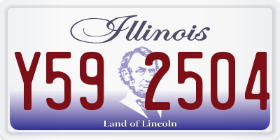 IL license plate Y592504