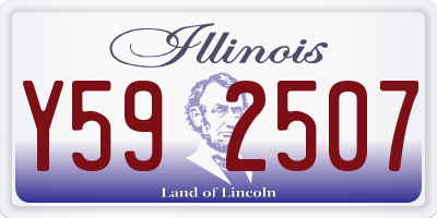 IL license plate Y592507