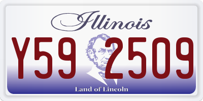 IL license plate Y592509