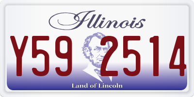 IL license plate Y592514
