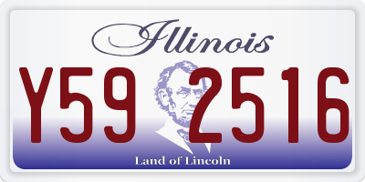 IL license plate Y592516