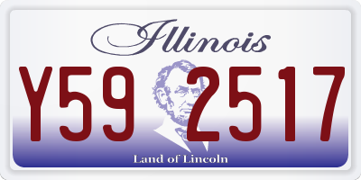 IL license plate Y592517