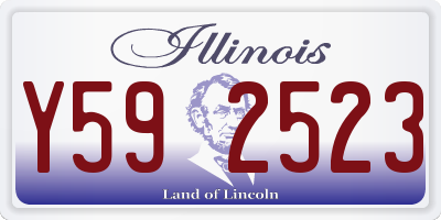 IL license plate Y592523