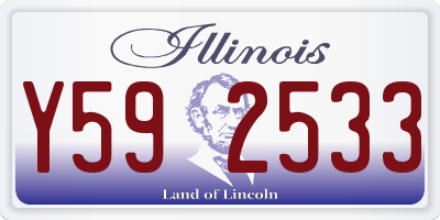 IL license plate Y592533