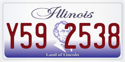 IL license plate Y592538
