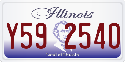 IL license plate Y592540