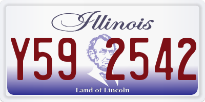 IL license plate Y592542