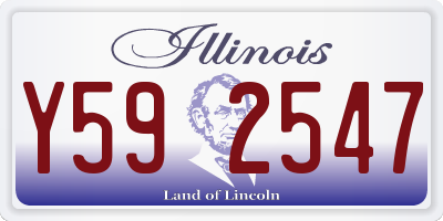 IL license plate Y592547