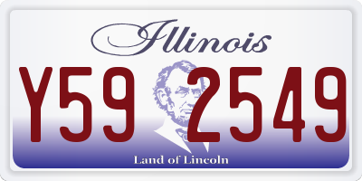 IL license plate Y592549
