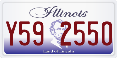 IL license plate Y592550