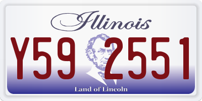 IL license plate Y592551