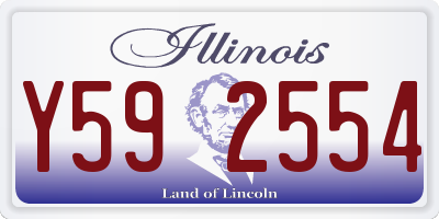 IL license plate Y592554
