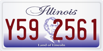 IL license plate Y592561
