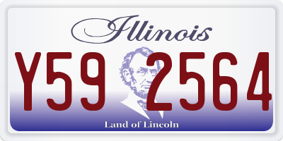 IL license plate Y592564