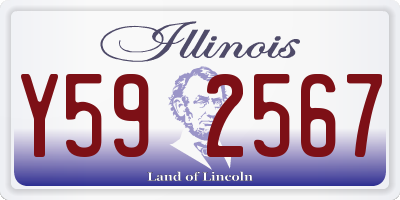 IL license plate Y592567