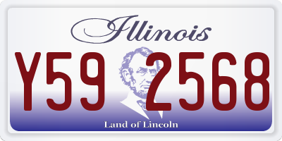 IL license plate Y592568