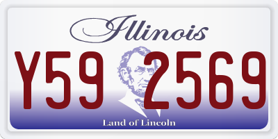 IL license plate Y592569