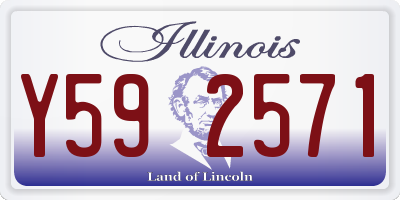 IL license plate Y592571